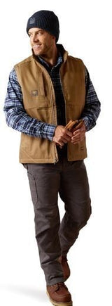 Ariat Mens Rebar Duracanvas Vest Field Khaki