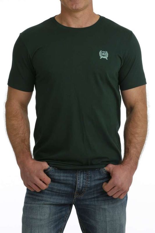 Cinch Mens S41 Crew Neck Logo Tee Green