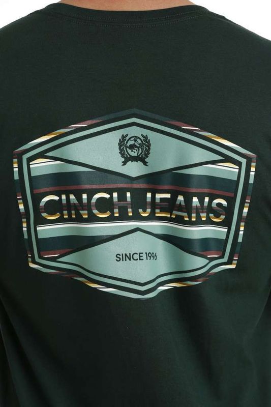 Cinch Mens S41 Crew Neck Logo Tee Green