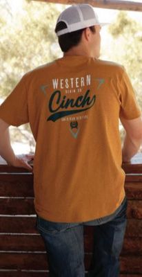 Cinch Mens S41 Western Denim Gold Tee