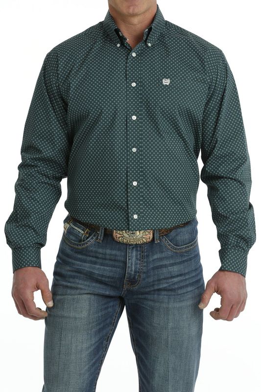 Cinch Mens S41 Classic Fit Spotted Shirt