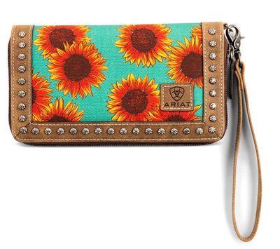 Ariat Clutch Wallet Sunflower Print