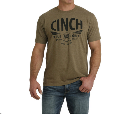 Cinch Mens True Grit Khaki Tee