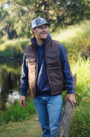 Ariat Mens Grizzly Canvas Vest