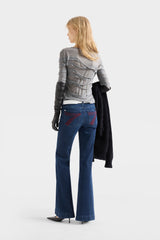 7 For All Mankind Womens Dojo 34Leg Jean Shadowleaf