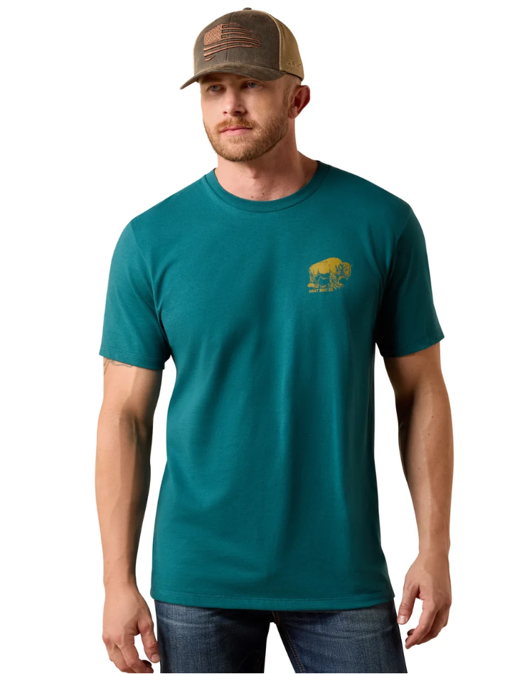 Ariat SS27 Mens Bison Wander Flag Tee