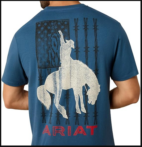 Ariat SS27 Mens Flag Bronco SS Tee