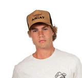 Ariat Bull Horn Trucker Cap Black/Khaki
