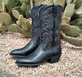 Ariat Womens Heritage Western R Toe- Black Deertan
