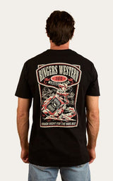 Ringers Western Mens Bars Best Stock Fit T-shirt - Black