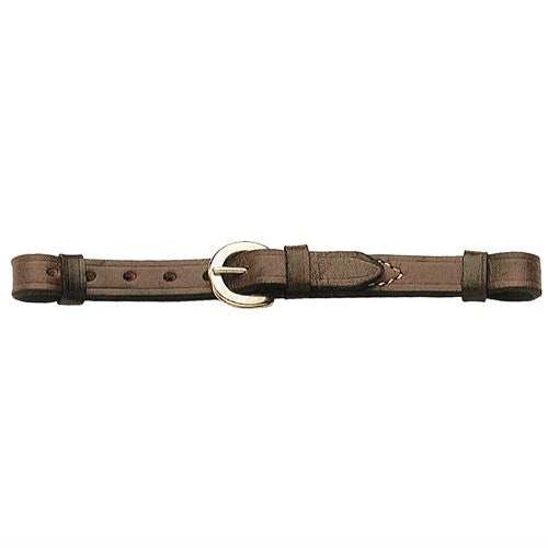Western Curb Strap Leather-Brown