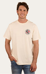 Ringers Western SS25 Mens Bucking Bull Loose Fit Tee Off-White