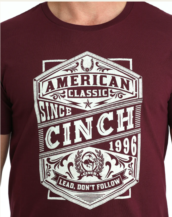 Cinch S54 Men's Burgundy Graphic Tee