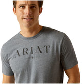 Ariat AW25 Mens B&W Logo Tee Navy Heather