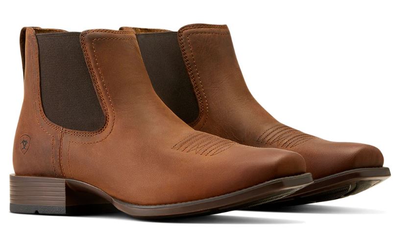 Ariat Mens Booker Ultra Square Toe Rough Tan