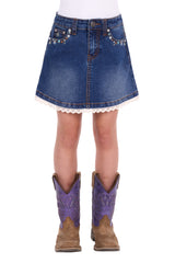 Pure Western SS27 Girls Bronte Skirt - Evening Sky