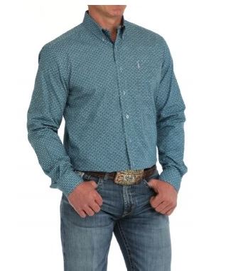 Cinch S51 Men's Modern Fit Geometric Print Button-Down Western Shirt