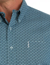 Cinch S51 Men's Modern Fit Geometric Print Button-Down Western Shirt
