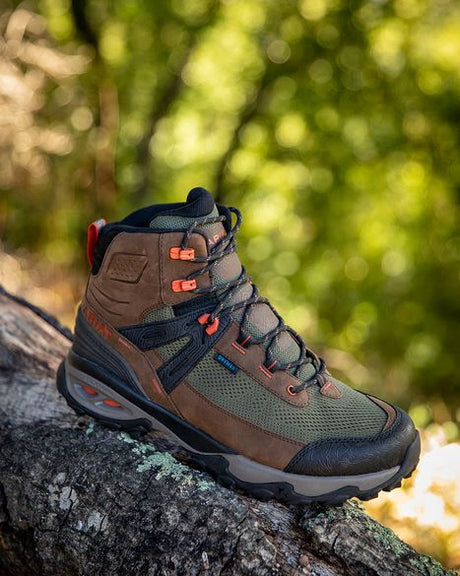 Ariat AW26 Mens Traverse Mid H20 Brown Bark/Evergreen
