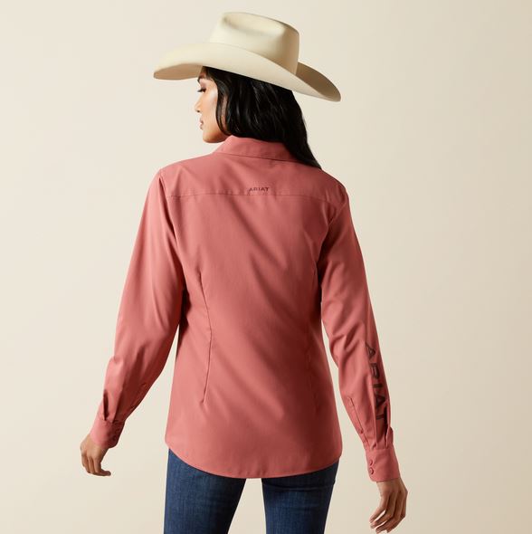 Ariat W26 Womens Team Kirby Pro Shirt Mauvewood