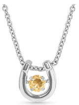Montana Silversmith Dancing Horseshoe Birthstone Necklace