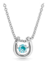 Montana Silversmith Dancing Horseshoe Birthstone Necklace