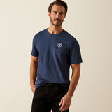 Ariat AW26 Mens BV Logo Tee Navy Heather