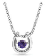 Montana Silversmith Dancing Horseshoe Birthstone Necklace