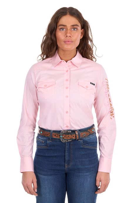 Wrangler SS27 Womens Hazel Logo Shirt Blush