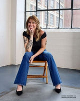 Wrangler Womens Bespoke High Rise Flare Jean 34 Leg