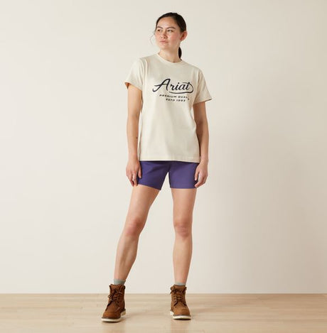 Ariat S25 Womens Rebar Cotton Strong Worldwide TShirt Moonbeam