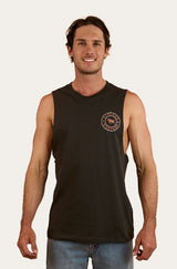 Ringers Western SS25 Mens Signature Bull Muscle Tank Charcoal/Copper