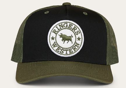 Ringers Western AW26 Signature Bull Trucker Cap Army/Black