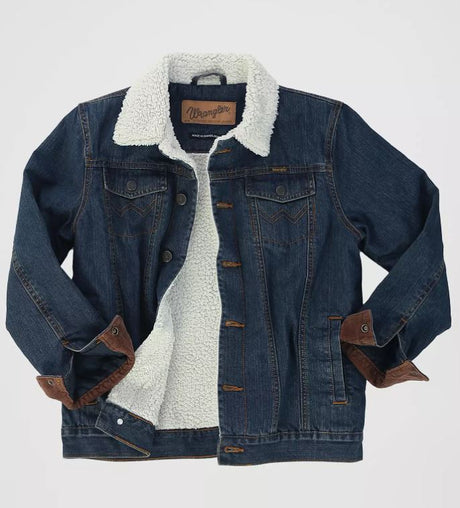 Wrangler Boys Western Style Sherpa Lined Jacket