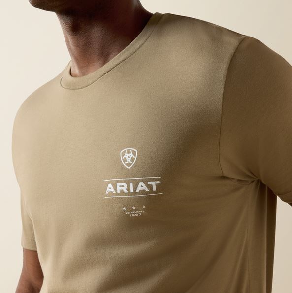 Ariat SS27 Mens Wooden Diamond Flag TShirt