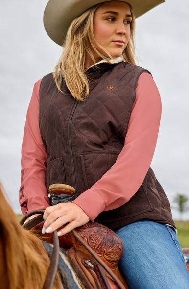 Ariat W26 Womens Team Kirby Pro Shirt Mauvewood