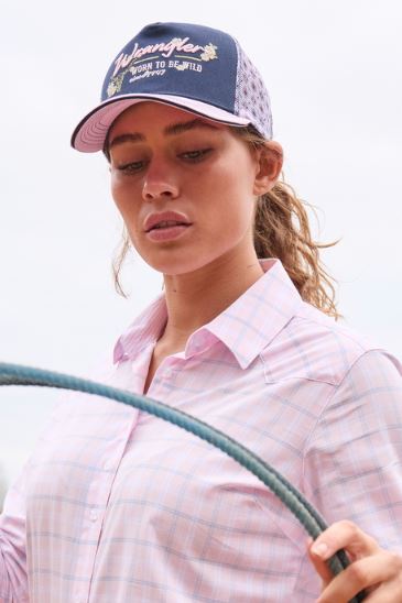 Wrangler SS27 Bella HP Ponytail Trucker Cap