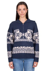 Wrangler AW26 Womens Lacey Knitted 1/4 Zip Pullover