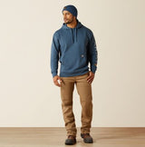 Ariat AW26 Mens Rebar Graphic Hoodie Orion Blue/Dusty Blue
