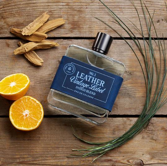 Tru Western Mens Leather #3 Vintage Label Indigo Blend Eau De Cologne 100ml