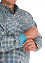 Cinch S53 Mens Classic Fit Blue Plaid Shirt