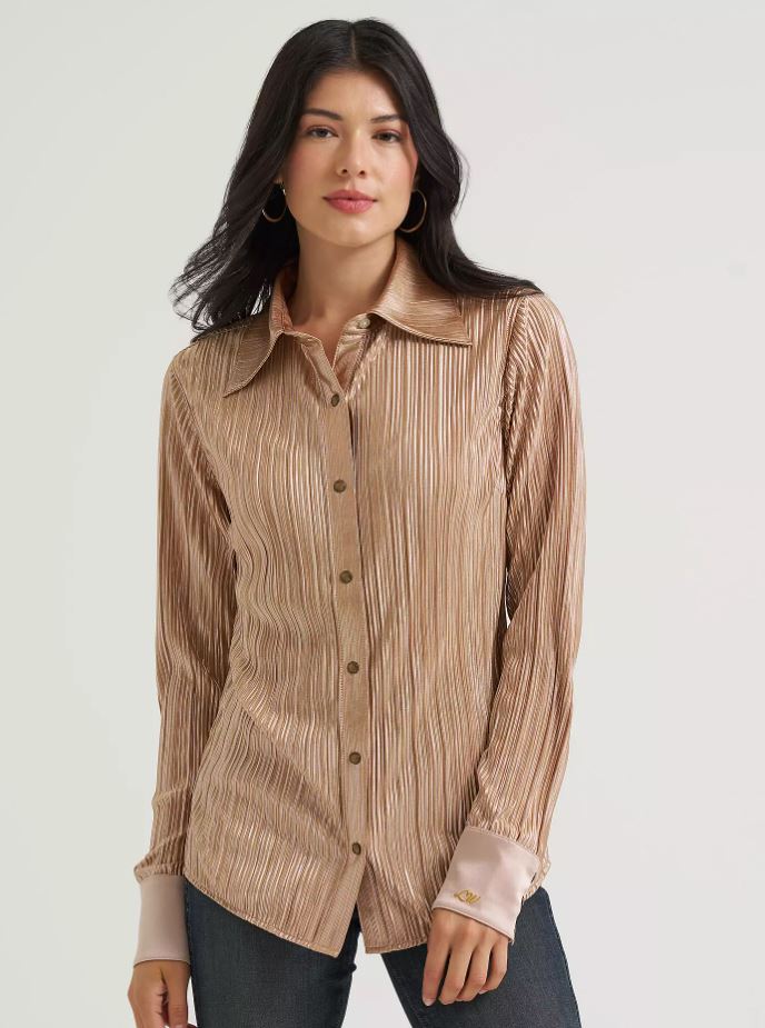 Wrangler x Lainey Wilson AW26 Rose Gold Snap Shirt