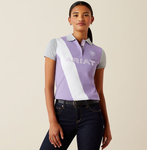 Ariat S25 Womens Taryn Polo Chalk Violet/Orchid Bloom
