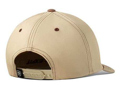 Ariat Mens Patch Fabric Khaki Snap Back Cap