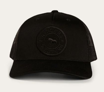 Ringers Western SS25 Signature Bull Trucker Cap Black/Black