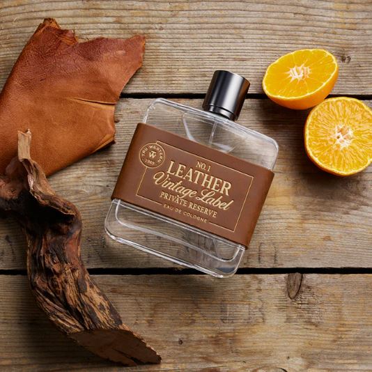 Tru Western Mens Leather #1 Private Reserve Vintage Label Eau De Cologne 100ml