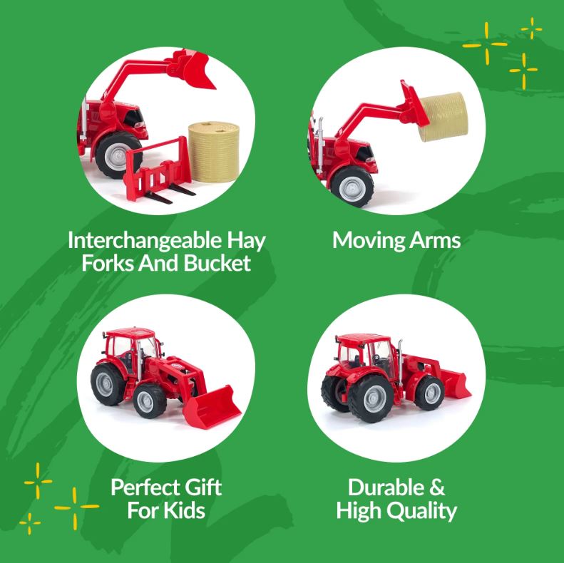 Big Country Toys Red Tractor & Implements