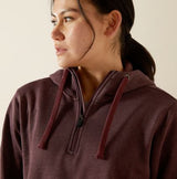 Ariat AW26 Womens Rebar Skill Set 1/2 Zip Hoodie Fudge Heather