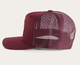 Ringers Western SS25 Signature Bull Trucker Cap Burgundy w/Burgundy/White