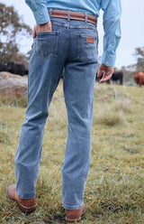 Wrangler Mens Classic Straight Leg Jean Original Stone 34Leg